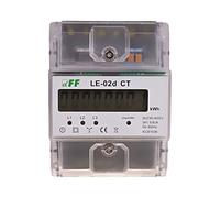 Contatore digitale LE-02D-CT, montaggio per guida DIN 3 fasi, LCD a 4 conduttori
