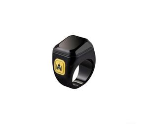 Contatore digitale per conteggio delle dita, clicker elettronico per preghiera musulmana, conteggio rilassamento, 18-22 mm (22 mm, nero)
