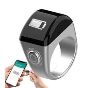 Contatore digitale Tasbeeh - 5 anelli promemoria tempo di preghiera, contatore elettronico mostra orari | perline elettroniche per preghiere con clicker silenzioso, contatori meccanici portatili per