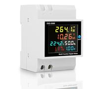 Contatore elettrico a binario AC40 - 300 V 100 A, contatore di energia digitale LCD a colori 1 fase, contatore di corrente alternata 6 in 1, amperometro voltmetro Din, contatore di corrente
