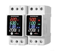 Contatore elettrico con display digitale multifunzione per il monitoraggio di tensione, corrente e potenza in immobili residenziali e in affitto