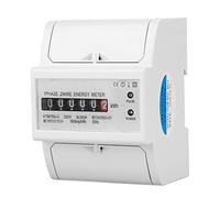Contatore Elettrico Digitale 220V 1 Fase 2 Fili Contatore Elettrico su Guida DIN 4P Contatore KWh Elettronico(5(30) A)