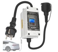Contatore Elettrico Digitale Mobile, 230V 16A Contatore Elettrico Digitale Portatile, Impermeabile IP65 LED Contatore con Reset per Camper, Veicoli Elettrici, Abitazioni, Cavo 1m