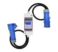 Contatore Elettrico Digitale Mobile, Contatore di Consumo Energetico 230V | con LED/Reset, Contatore Elettrico Portatile Mobile con Spina Industriale/Cavo in Gomma, Impermeabile per Camper