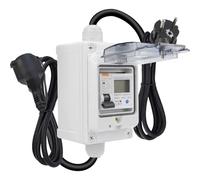 Contatore Elettrico, Misuratore di Consumo Elettrico con RCBO/Reset, IP67 Impermeabile Contatore Elettrico Digitale Mobile, 2,5 mm² Cavo per Barca/Camper