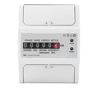 Contatore elettrico monofase 4P, contatore impulsi 230V Watt Hour Meter 35mm Din Rail Energy Meter