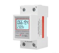 Contatore elettrico professionale della ferrovia di baccano con l'esposizione LCD, monitor del consumo di energia di monofase 80A, per l'installazione del pannello elettrico