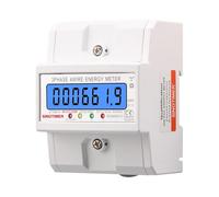 Contatore elettrico trifase a 4 fili, guida DIN, contatore kWh, monitor del consumo energetico 50/60 Hz, AC 3 * 127/220 V, LCD retroilluminato
