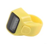 Contatore elettronico, 2,5 x 3 cm, a LED, con design ergonomico, per contare comodamente fino a 99.999 per fitness, yoga e attività all'aperto (giallo)