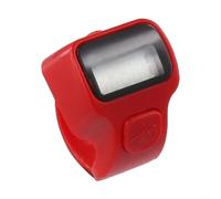 Contatore elettronico, 2,5 x 3 cm, a LED, con design ergonomico, per contare comodamente fino a 99.999 per fitness, yoga e attività all'aperto (rosso)
