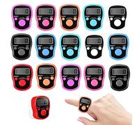 Contatore Elettronico a 5 Cifre a LED: 15 Pezzi Contatore da Dito, Resettabile Finger Contatori LED, Mini Contatori da Dito con Display Digitali per Golf Punto Uncinetto a Maglia