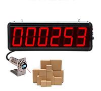 Contatore elettronico digitale con display digitale - Totalizzatore automatico a doppia sonda con display a LED a 6 cifre, conta fino a 999999, distanza di rilevamento 30 cm per nastro trasportatore e