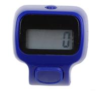 Contatore elettronico ergonomico palmare con grande display a LED pulsante silenzioso per inventario di lavoro a maglia sportiva e uso in aula di colore rosso (blu scuro)
