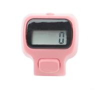Contatore elettronico ergonomico palmare con grande display a LED pulsante silenzioso per l'inventario sportivo a maglia e uso in aula di colore rosso (rosa)