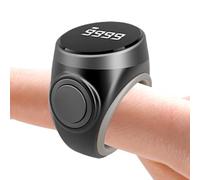 Contatore elettronico per dita - Contatore passo clicker portatile a 4 cifre | Strumento digitale per il conteggio delle preghiere Tasbeeh per la meditazione, il rilassamento, le dita attive