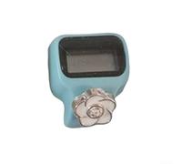 Contatore elettronico per dita mini, tipo ad anello luminoso per mini contatore elettronico per dita, facile da usare, per conteggio delle preghiere di tutte le età (azzurro)