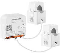 Contatore Energetico Intelligente Din Rail 2 Fasi con 2 CT a Nucleo Divisibile (120A) - Compatible con Tuya e Home Assistant, Tracciamento in Tempo Reale di Potenza/Voltaggio/Corrente (Zigbee)