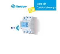 CONTATORE ENERGIA DIGITALE MONOFASE TRIFASE FINDER 7M NFC 7M.38.8.400.0112 80A