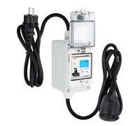 Contatore Energia Elettrica Mobile 230V 60A CEE Contatore Energia da Presa Digitale con interruttore di tipo A da 16A 3 * 1,5mm² Lunghezza cavo 3m IP65 Impermeabile per domestico e Impianto(HRDQ-06)