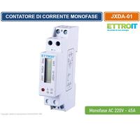 CONTATORE ENERGIA ELETTRICA MONOFASE SU GUIDA DIN PER USO DOMESTICO 1 MODULO