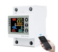 Contatore energia elettrica wifi Scaricatore di sovratensione 220v Misuratore consumo elettrico wifi Stabilizzatore di tensione Protettore contro perdite tuya controllo APP 63A (GPS8-10-U)