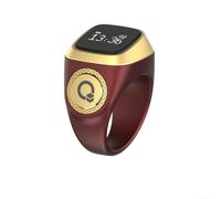 Contatore intelligente per anelli, display con promemoria tempo di preghiera e vibrazioni, per tasbih quotidiano e pratica spirituale (colore curry da 20 mm)