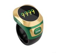 Contatore intelligente ricaricabile per preghiera, touch screen Tasbih con contapassi e monitoraggio delle calorie, anello fitness per la salute e le pratiche spirituali quotidiane, 22 mm (verde)