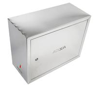 Contatore Italia Cassetta Contatore ACQUA Acciaio INOX Aperta Posteriormente Completa di Chiave e Quadrello (400x550x200)