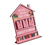 Contatore libri in legno Promuovere abitudini di lettura verdi Operazioni semplici Letture Tracker Home School Biblioteca Aiuto alla lettura Tracker manuali