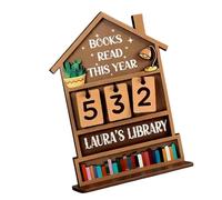 Contatore libri in legno Promuovere abitudini di lettura verdi Operazioni semplici Letture Tracker Home School Biblioteca Aiuto alla lettura Tracker manuali