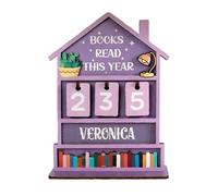 Contatore libri in legno Promuovere abitudini di lettura verdi Operazioni semplici Letture Tracker Home School Biblioteca Aiuto alla lettura Tracker manuali
