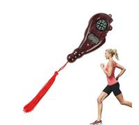 Contatore manuale digitale - Display a LED a 5 cifre da 4 x 10,5 cm | Componenti elettronici in legno con design a bussola 2 in 1 | Ideale per meditazione, sport, campeggio e attività all'aria aperta
