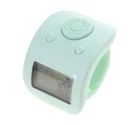 Contatore per dita BuddhaClicker con display digitale elettrico, contatore a 9 canali, con schermo retroilluminato per la luce notturna, per esercizi, cintura regolabile in silicone, numero aereo