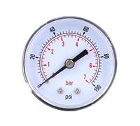 Contatore per l'irrigazione del tubo da giardino Manometro 0-100 PSI/0-7 Bar con quadrante da 50 mm, strumenti di misurazione for aria, acqua, olio e gas