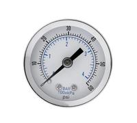 Contatore per l'irrigazione del tubo da giardino Manometro da 1,5" con quadrante trasparente 0-60 PSI, attacco inferiore del compressore, monitora aria, acqua e gas