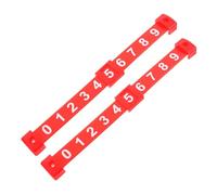 Contatore Punteggio Calcio da Tavolo 2 Pezzi in Plastica Rossa | Indicatori Numerati 0-9, Formato Compatto a Barra, Accessorio per Tavolo da Gioco
