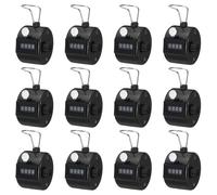 Contatore Scatto 12 Pacco Contatore Manuale 4 Cifra con Dito cerchio Nero
