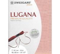 Contatore tessuto lugana ramoscelli Precute 25 ct. 3835 colore 403 rosa antico,