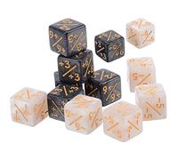 Contatori di Dadi, 12 PCS Gettone D6 Set Fedeltà Bianchi +1/+1 e Neri -1/-1 Compatibili Con Accessori per Giochi di Carte MTG CCG