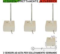 Contatti Asta Allarme Serrande Avvolgibili 3 Pz Antifurto Tapparelle Porte Scor.