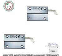 Contatti Magnetici Antifurto 2 Sensori Apertura Porte Blindate x Cancelli Ferro