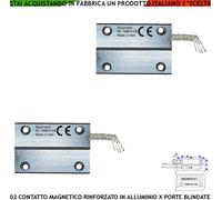 Contatti Magnetici Corazzati 2 Pz. Antifurti Porte Blindate in Materiale Ferroso