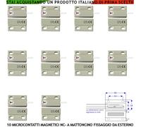 Contatti Magnetici Miniaturizzati 10 Pezzi Esterni Antifurto Infissi non Ferrosi