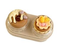 Contatti Occhio Lenti Caso Strumento di Rimozione per Lenti Utente Facile Rimuovere A Prova di Polvere Inseritore/Remover Custodia Holder Bulk Cute Travel Storage, Beige