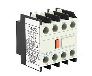 Contatto ausiliario HaloVerde 2 NO 2 NC Blocco ausiliario LADN22 per contattore CA Contattore CA CJX2 Componente ausiliario contattore F4-22