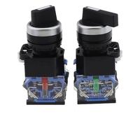 Contatto in argento 22mm 2/3 Posizioni Rotary Button Switch Selettori LA38-11X2 20X3 1NO 1NC/2NO 2NC 1 Pz(Black,Self-Locking)