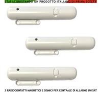 Contatto Magnetico Sismico Wireless 3 Pz. 2 Ingressi Altri Sensori 868MHz Unisat