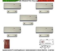 Contatto Radio 433,92 MHz Vibratore Bianco CM20VR 5 Pz Secur-lysa GSM Antifurto