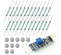 Contatto Reed,24pcsMagnetico Reed Interruttore,Magnete Vicino - Circuito di Rottura,Reed Interruttore,Normalmente Aperto Interruttore di Induzione,Interruttore a Induzione Magnetica Con 10pcs Magneti