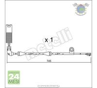 Contatto sensore usura freni Metelli Anteriore per BMW X3 E83 xDrive 3.0